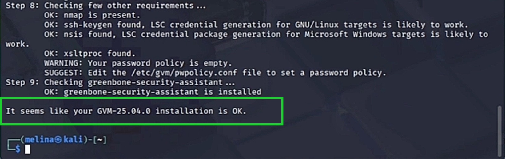 Installation is OK
