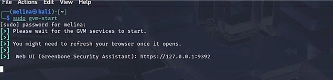 inicio de servicios openvas